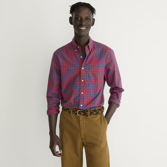 Men Secret Wash cotton poplin shirt - J.Crew