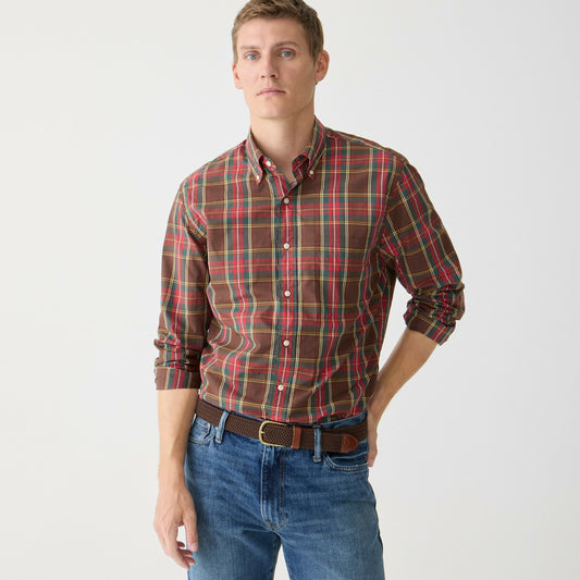 Men Slim Secret Wash cotton poplin shirt - J.Crew