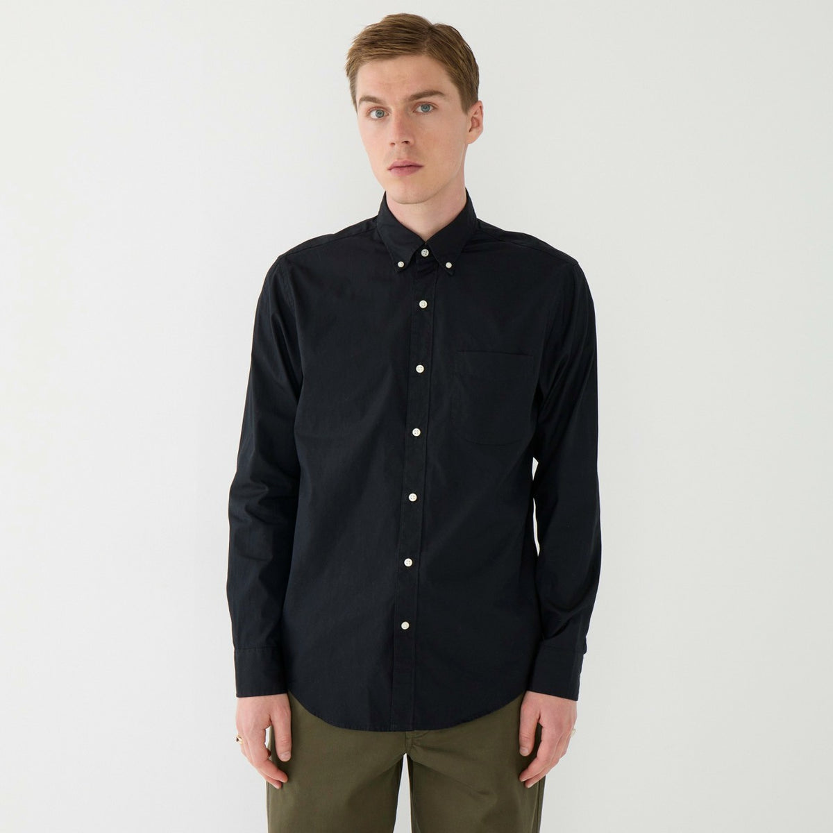 Men Slim Secret Wash cotton poplin shirt - J.Crew