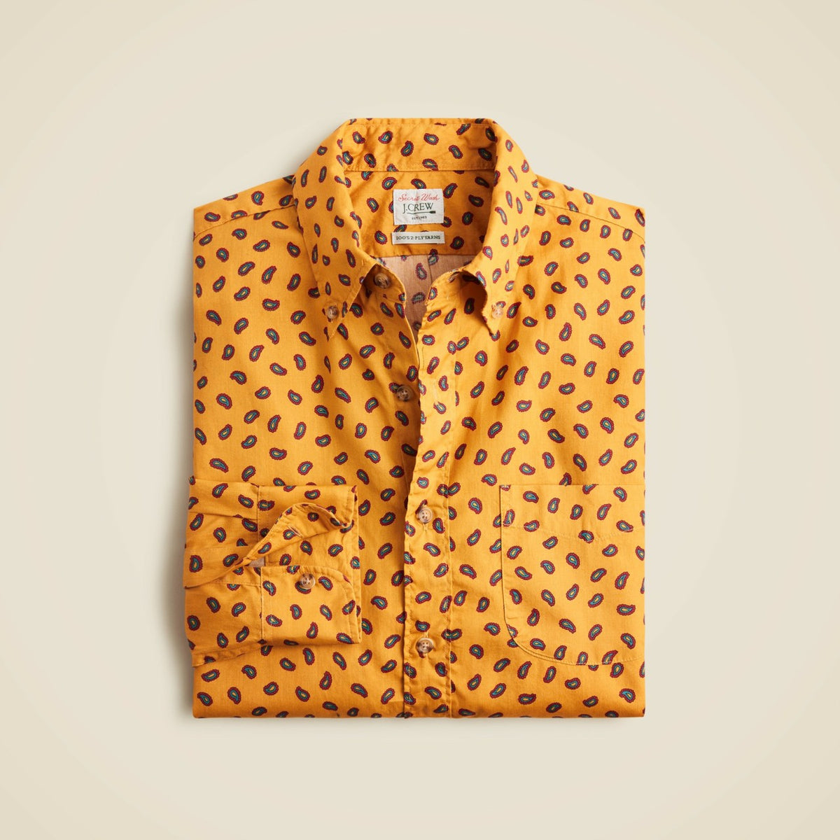 Men Slim Secret Wash cotton poplin shirt - J.Crew