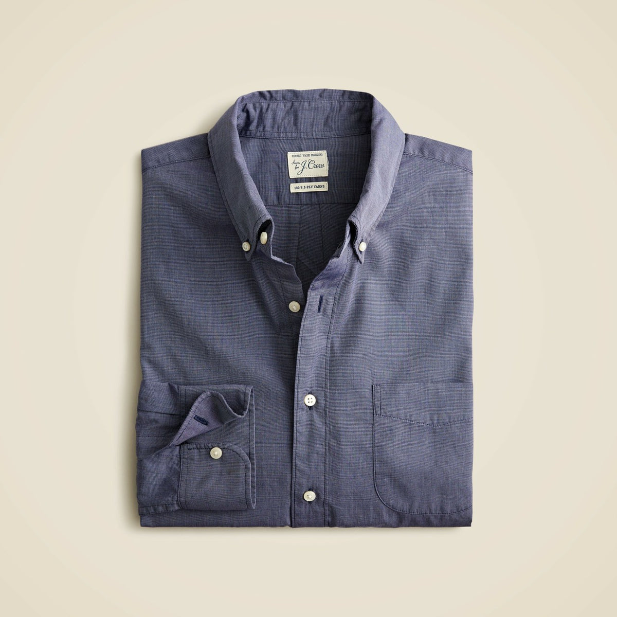 Men Slim Secret Wash cotton poplin shirt - J.Crew