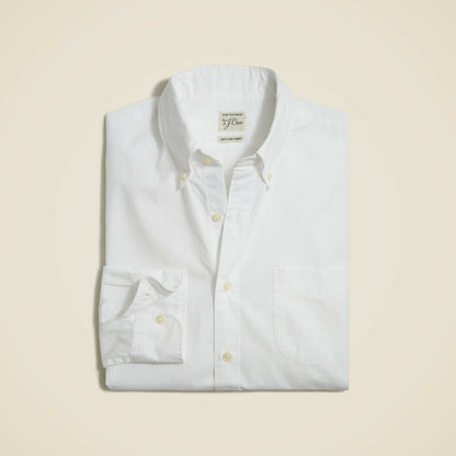 Men Slim Secret Wash cotton poplin shirt - J.Crew