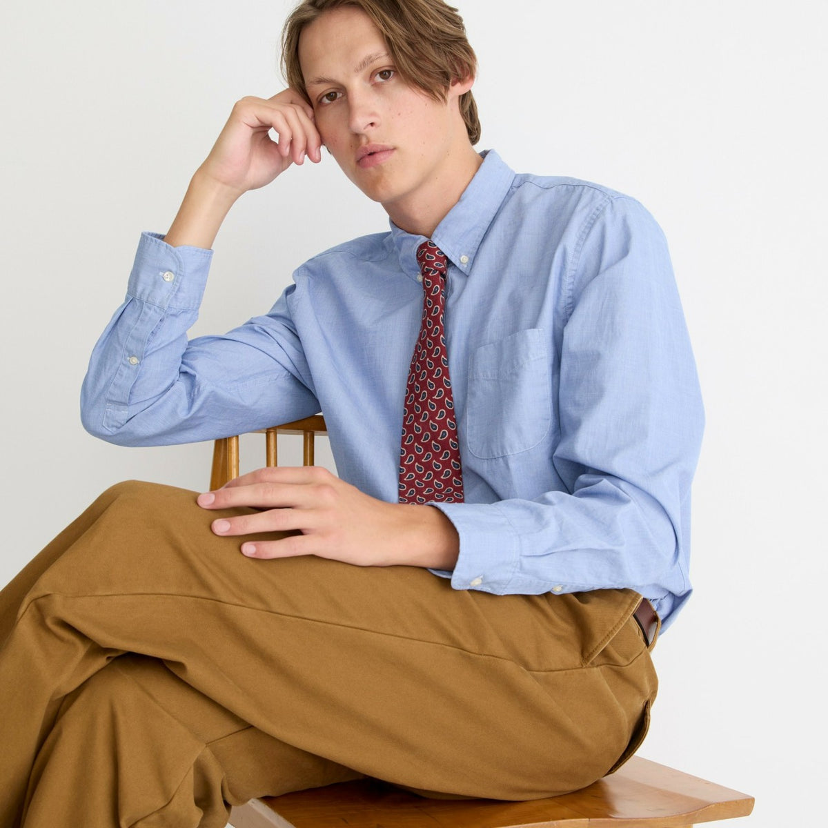 Men Slim Secret Wash cotton poplin shirt - J.Crew