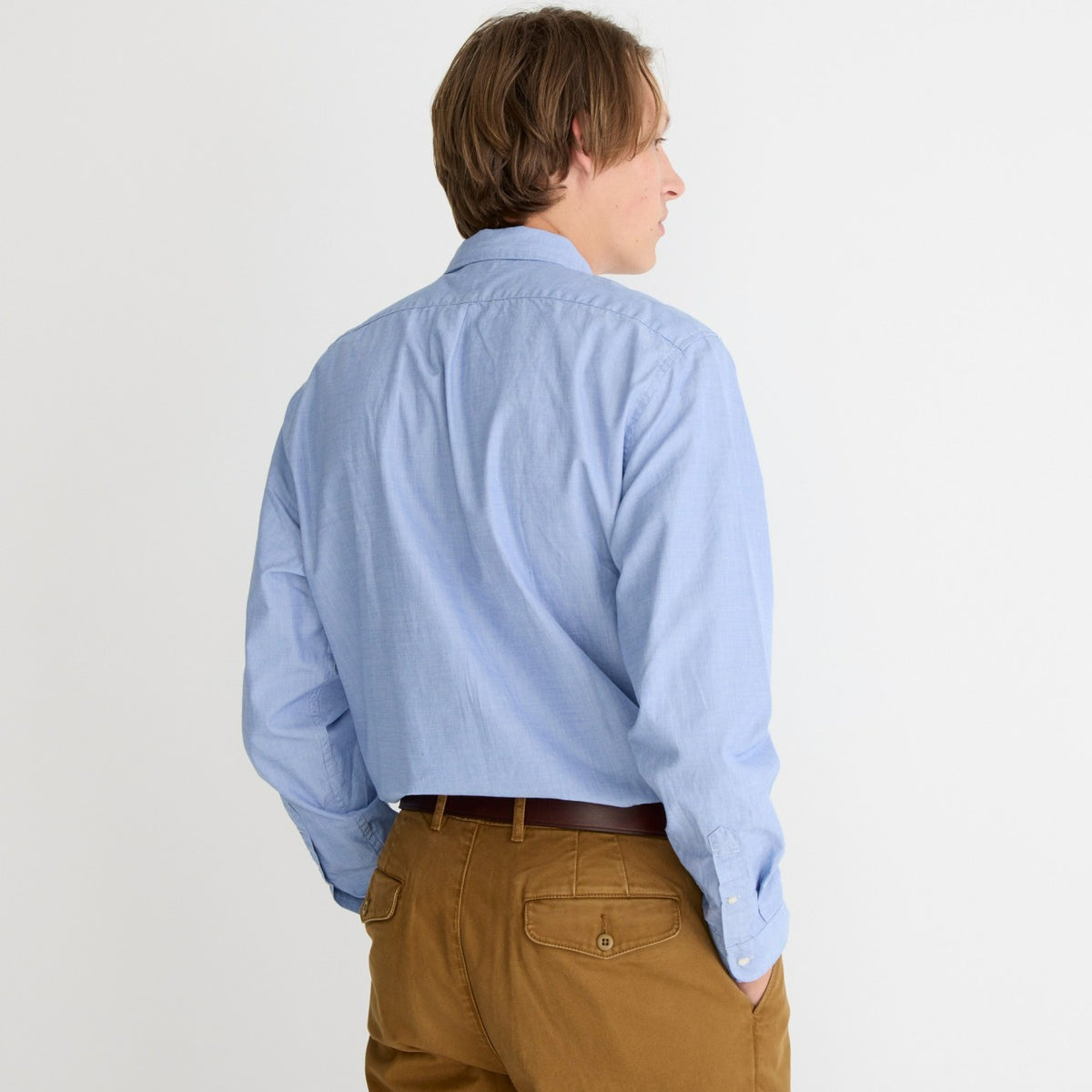 Men Slim Secret Wash cotton poplin shirt - J.Crew