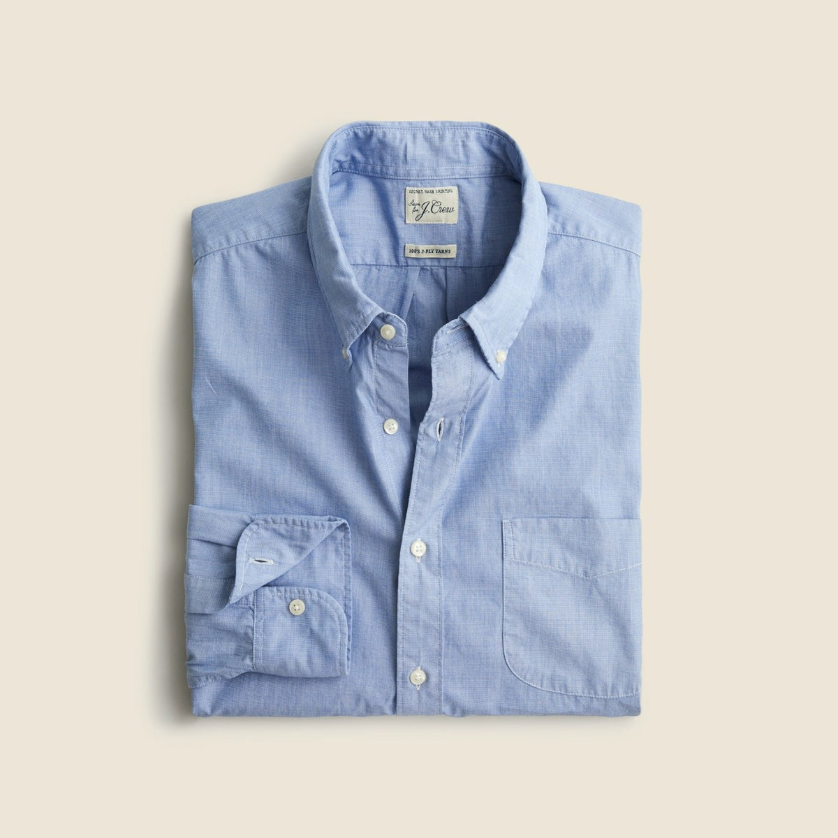 Men Slim Secret Wash cotton poplin shirt - J.Crew