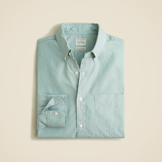 Men Secret Wash cotton poplin shirt - J.Crew