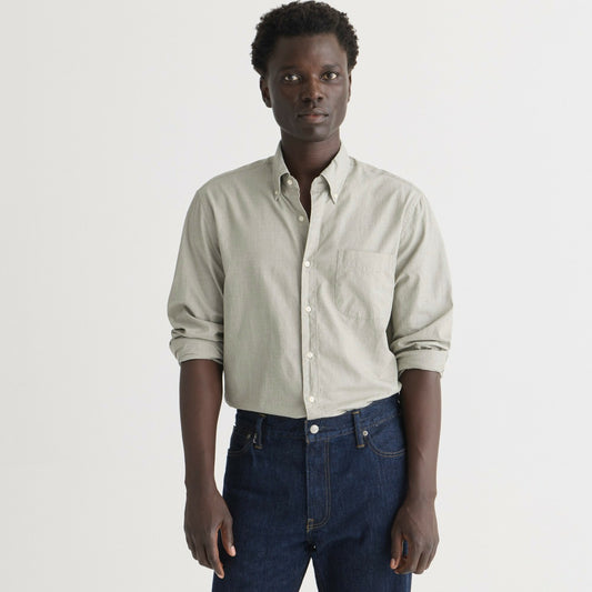 Men Slim Secret Wash cotton poplin shirt - J.Crew