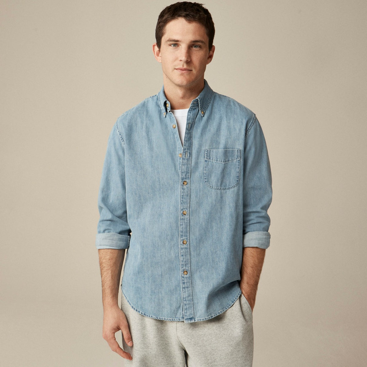 Men Midweight denim workshirt - J.Crew