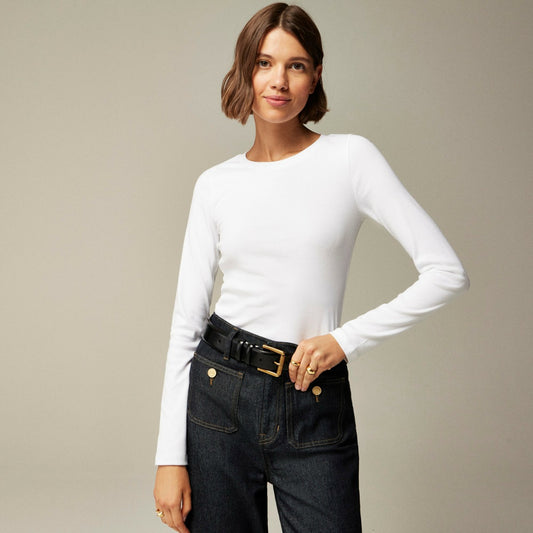 Women Perfect-fit long-sleeve crewneck T-shirt - J.Crew