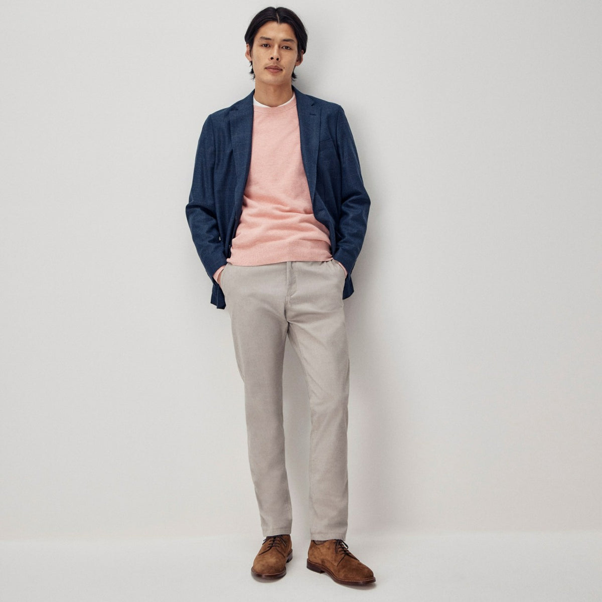 Men Cotton piqu&eacute;-stitch crewneck sweater - J.Crew
