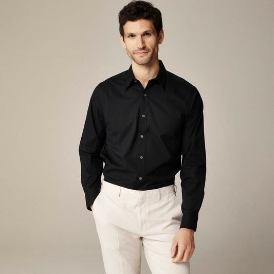 Men Slim Bowery wrinkle-free dress shirt with point collar - J.Crew