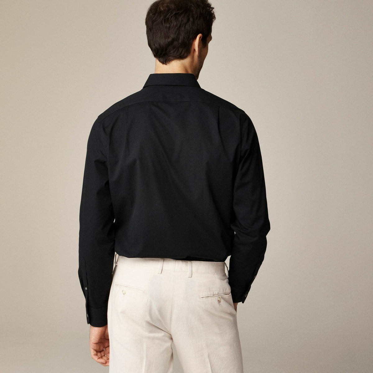 Men Slim Bowery wrinkle-free dress shirt with point collar - J.Crew