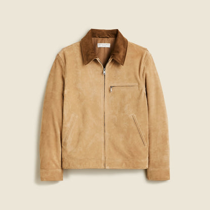 Men Limited-edition Wallace &amp; Barnes work jacket in Italian suede - J.Crew