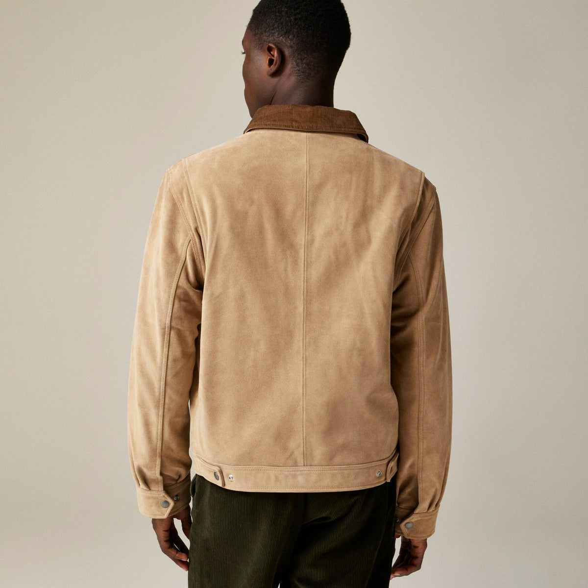 Men Limited-edition Wallace &amp; Barnes work jacket in Italian suede - J.Crew