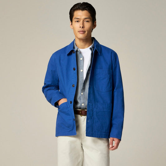 Men Wallace &amp; Barnes lightweight twill chore jacket - J.Crew