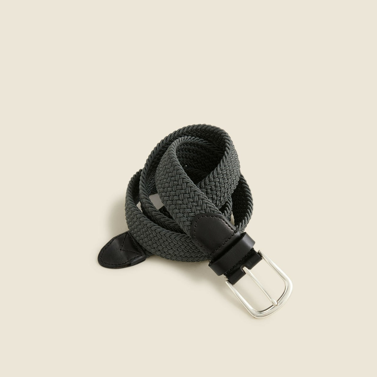 Men Woven elastic belt with round buckle - J.Crew