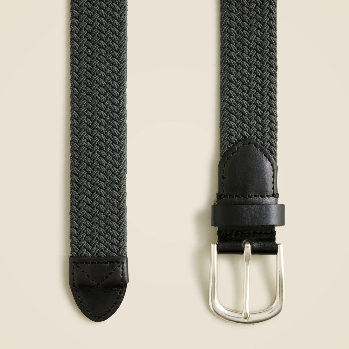 Men Woven elastic belt with round buckle - J.Crew