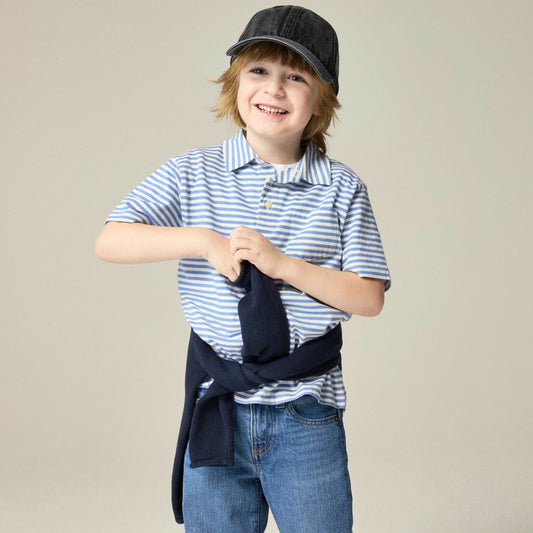 Kids Kids' short-sleeve polo shirt in stripe - J.Crew