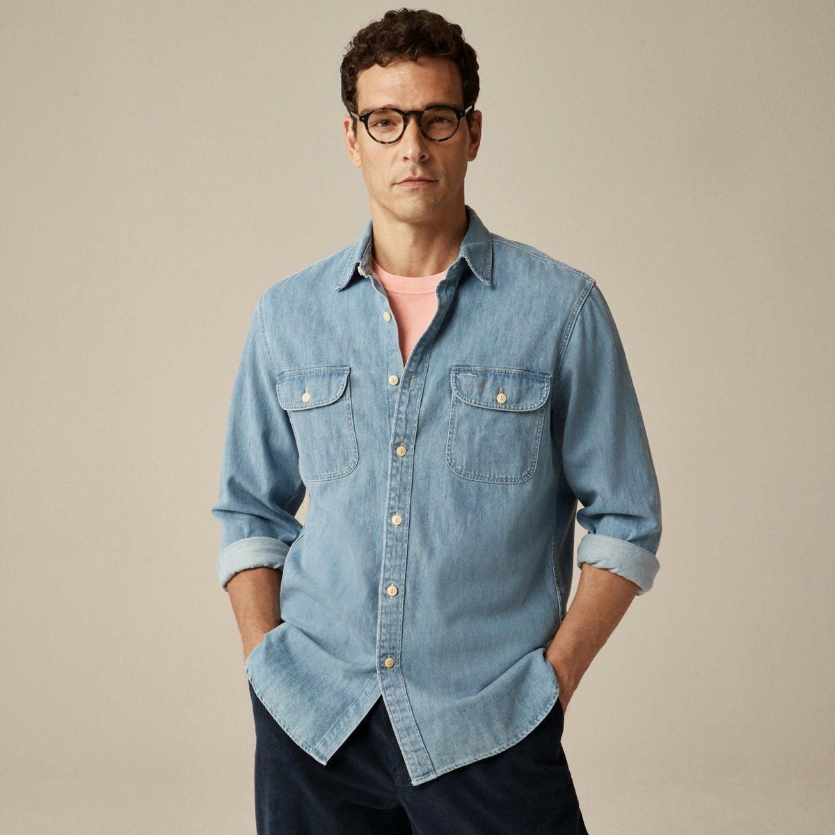 Men Midweight denim workshirt - J.Crew