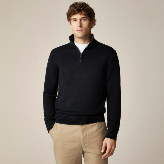 Men Heritage cotton half-zip sweater - J.Crew