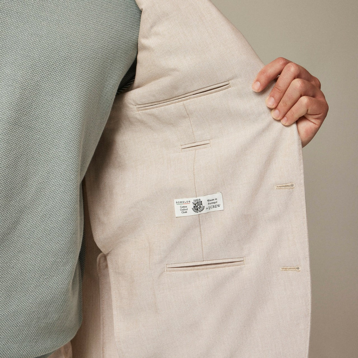 Men Ludlow Slim-fit suit jacket in Portuguese cotton oxford - J.Crew