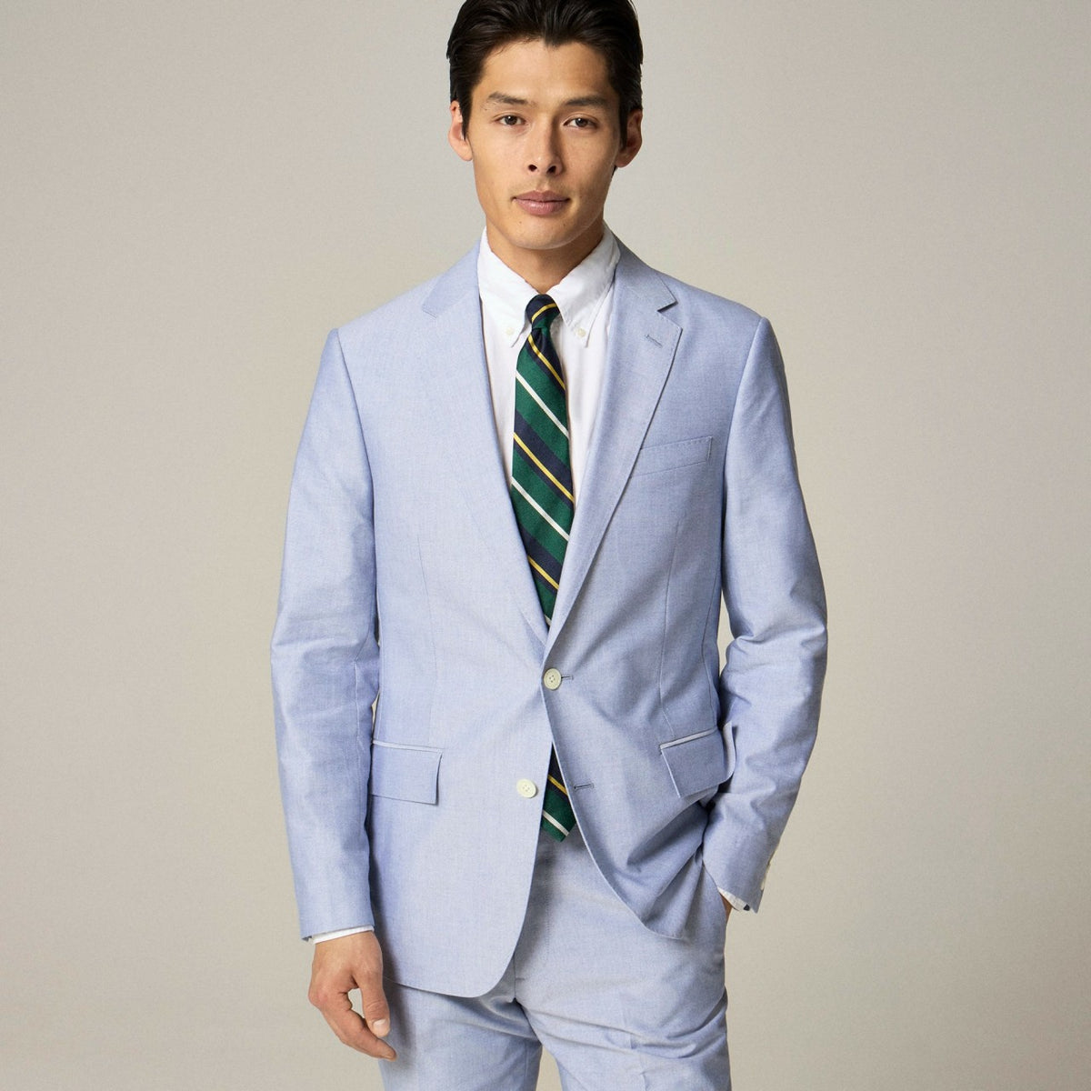 Men Ludlow Slim-fit suit jacket in Portuguese cotton oxford - J.Crew