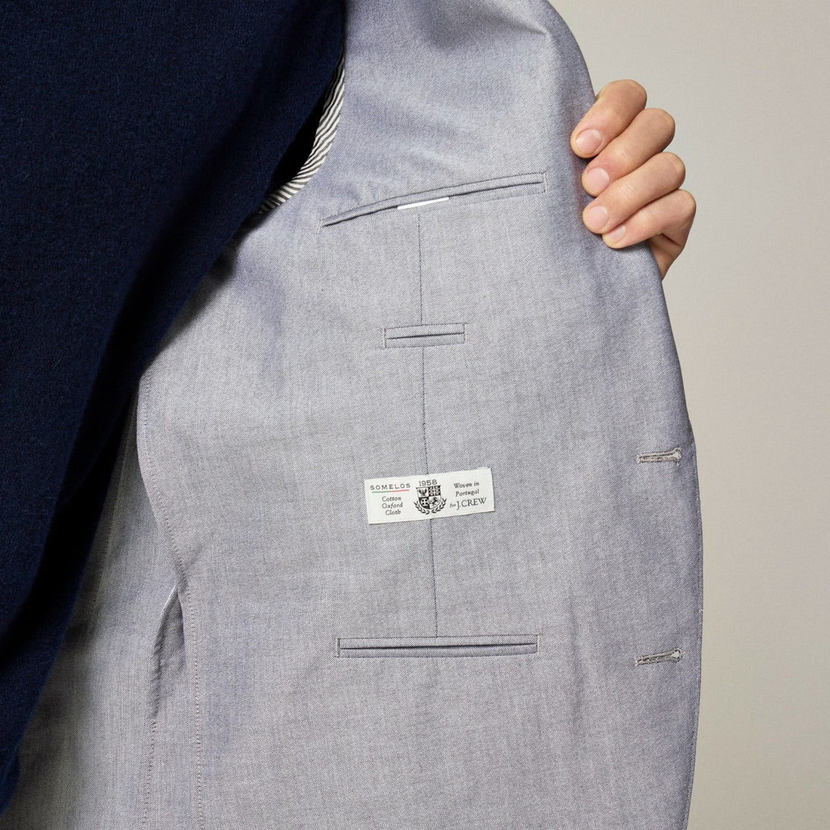 Men Ludlow Slim-fit suit jacket in Portuguese cotton oxford - J.Crew