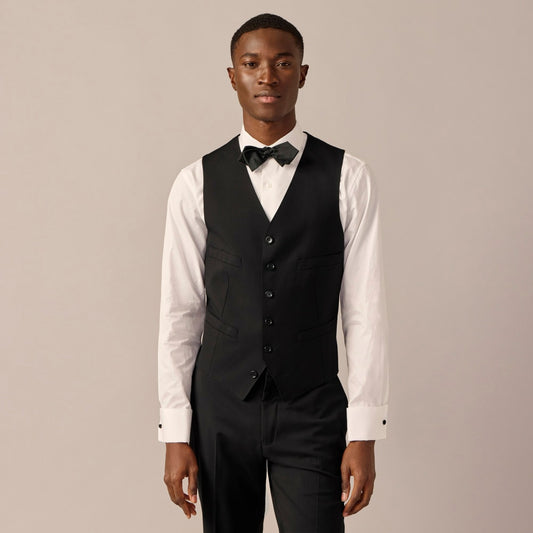 Men Ludlow Slim-fit tuxedo vest in Italian wool - J.Crew