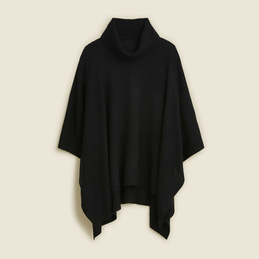 Women Wool-cashmere blend turtleneck poncho - J.Crew