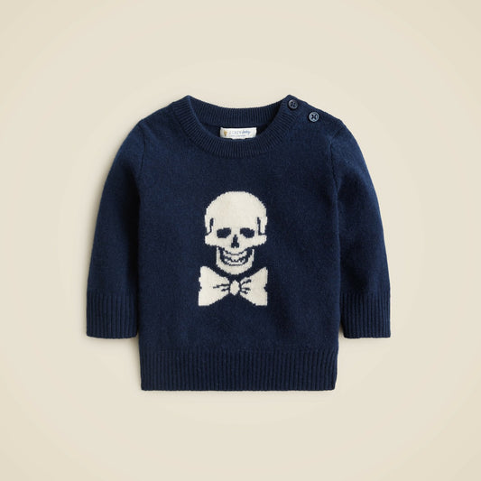 Kids Limited-edition baby cashmere skull crewneck sweater - J.Crew