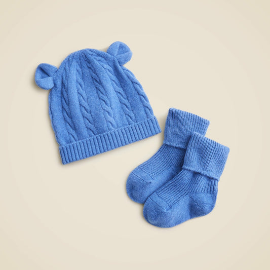 Kids Limited-edition baby cashmere beanie and booties set - J.Crew