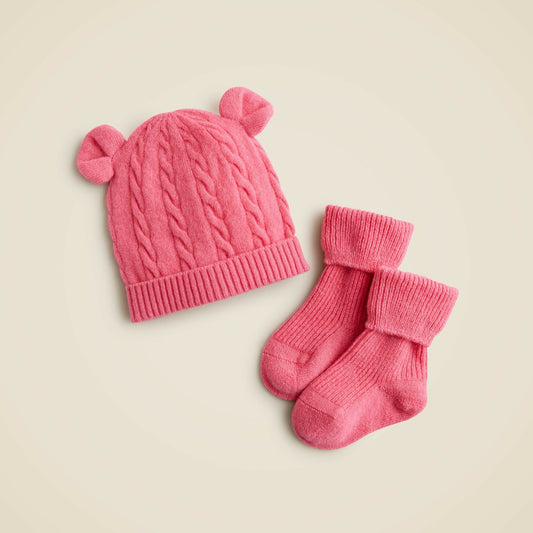 Kids Limited-edition baby cashmere beanie and booties set - J.Crew