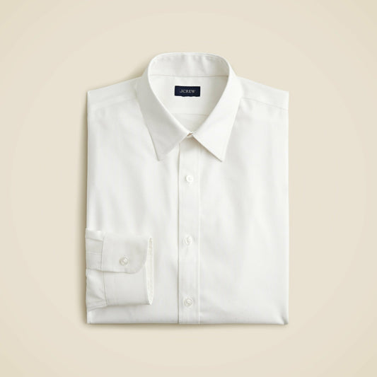Men Bowery wrinkle-free dobby dress shirt with point collar - J.Crew