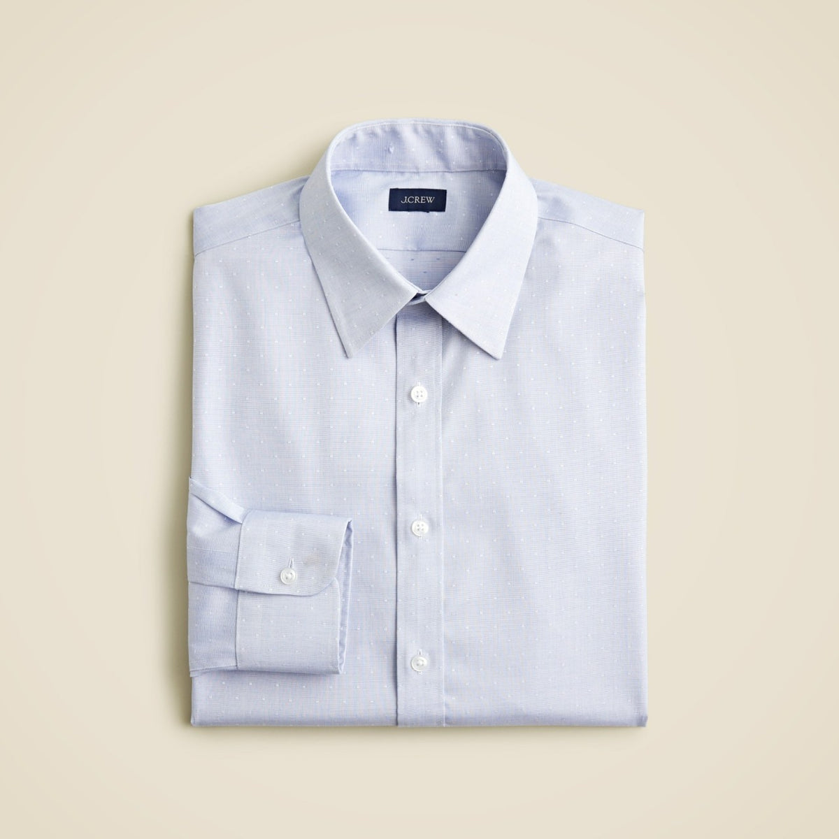 Men Bowery wrinkle-free dobby dress shirt with point collar - J.Crew