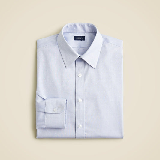 Men Bowery wrinkle-free dobby dress shirt with point collar - J.Crew