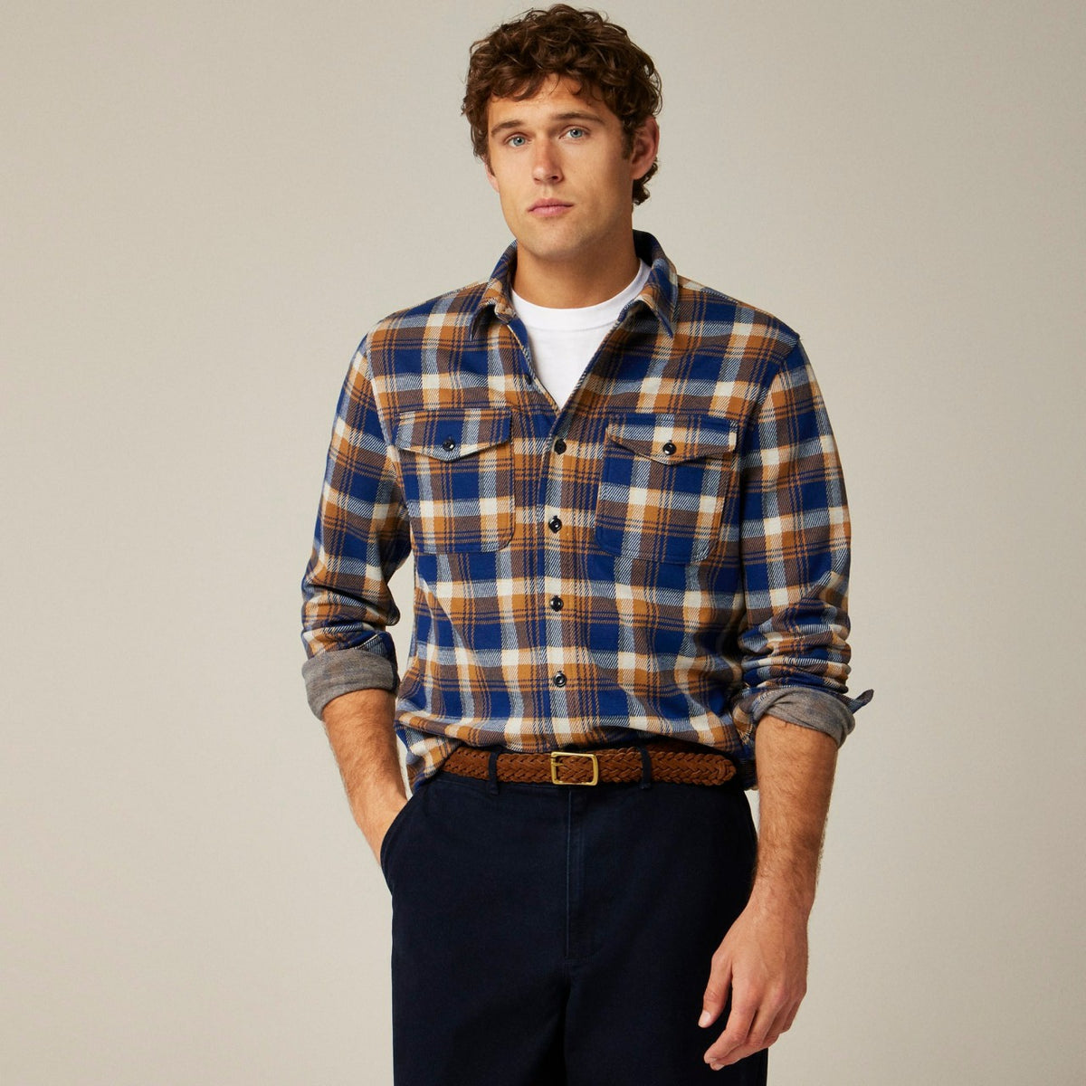 Men Seaboard soft-knit shirt in plaid - J.Crew