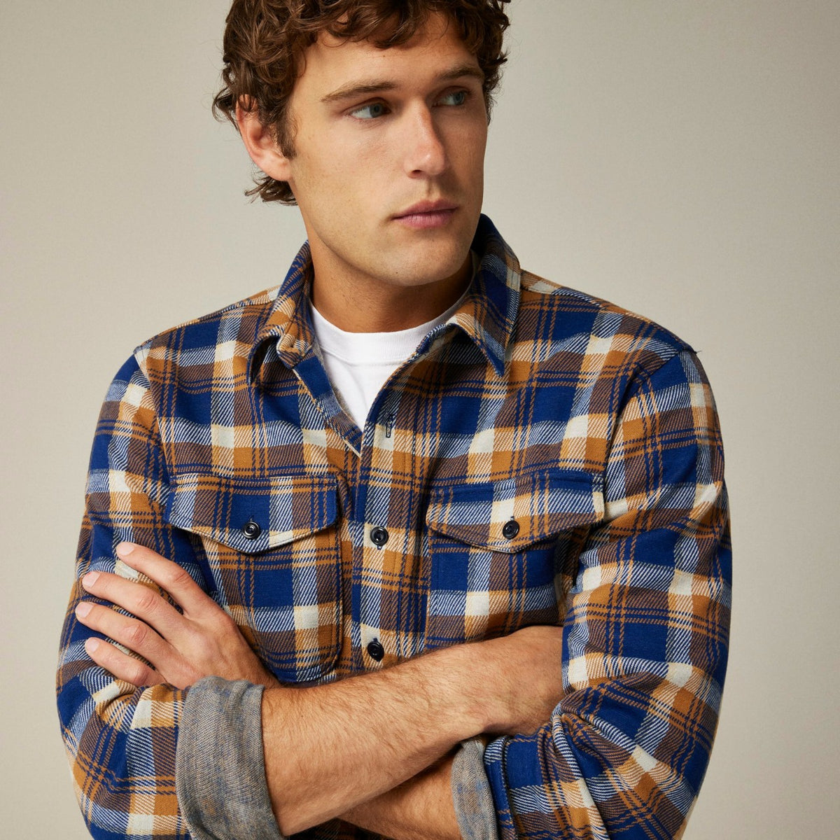 Men Seaboard soft-knit shirt in plaid - J.Crew