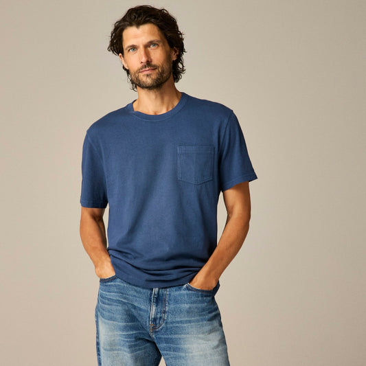 Men Vintage-wash cotton pocket T-shirt - J.Crew