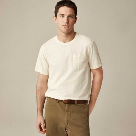 Men Vintage-wash cotton pocket T-shirt - J.Crew