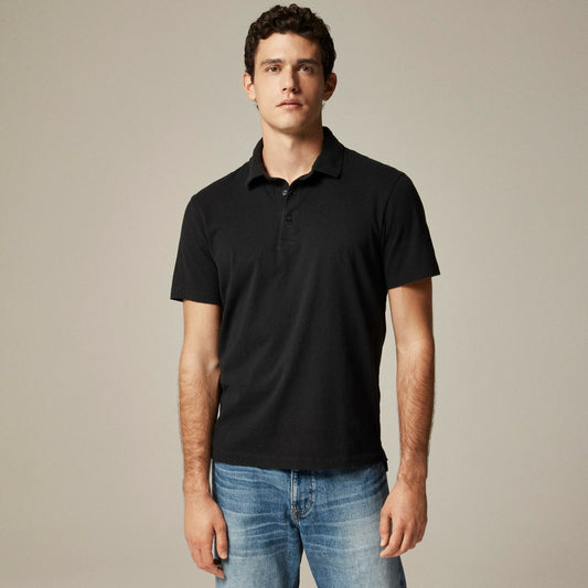 Men Sueded cotton polo shirt - J.Crew