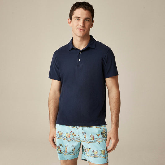 Men Sueded cotton polo shirt - J.Crew