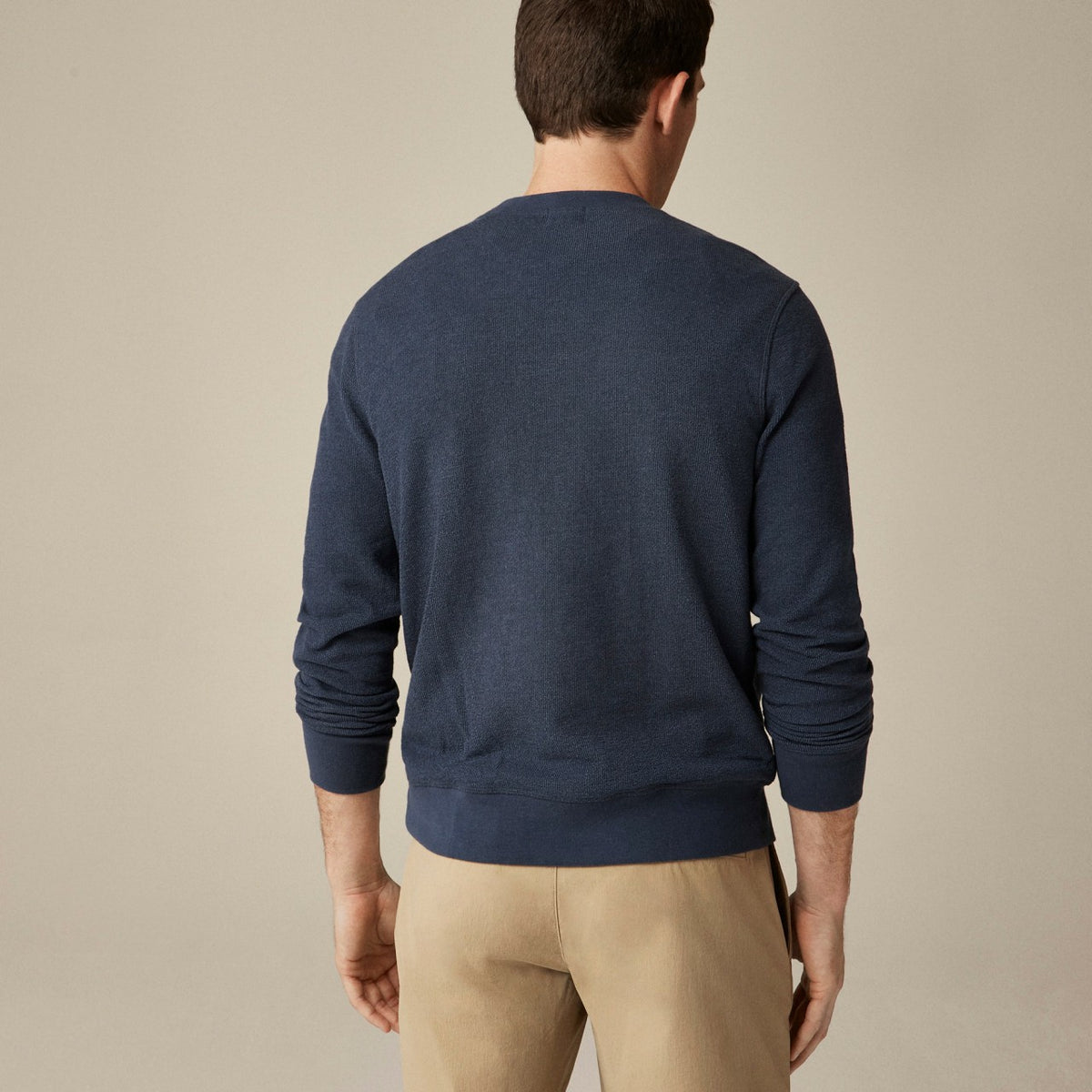 Men Long-sleeve textured sweater-tee - J.Crew