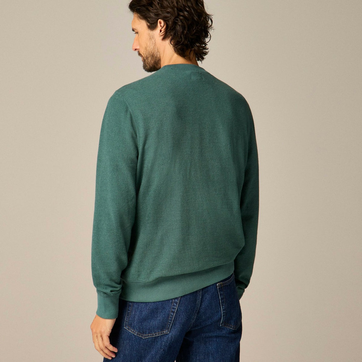 Men Long-sleeve textured sweater-tee - J.Crew