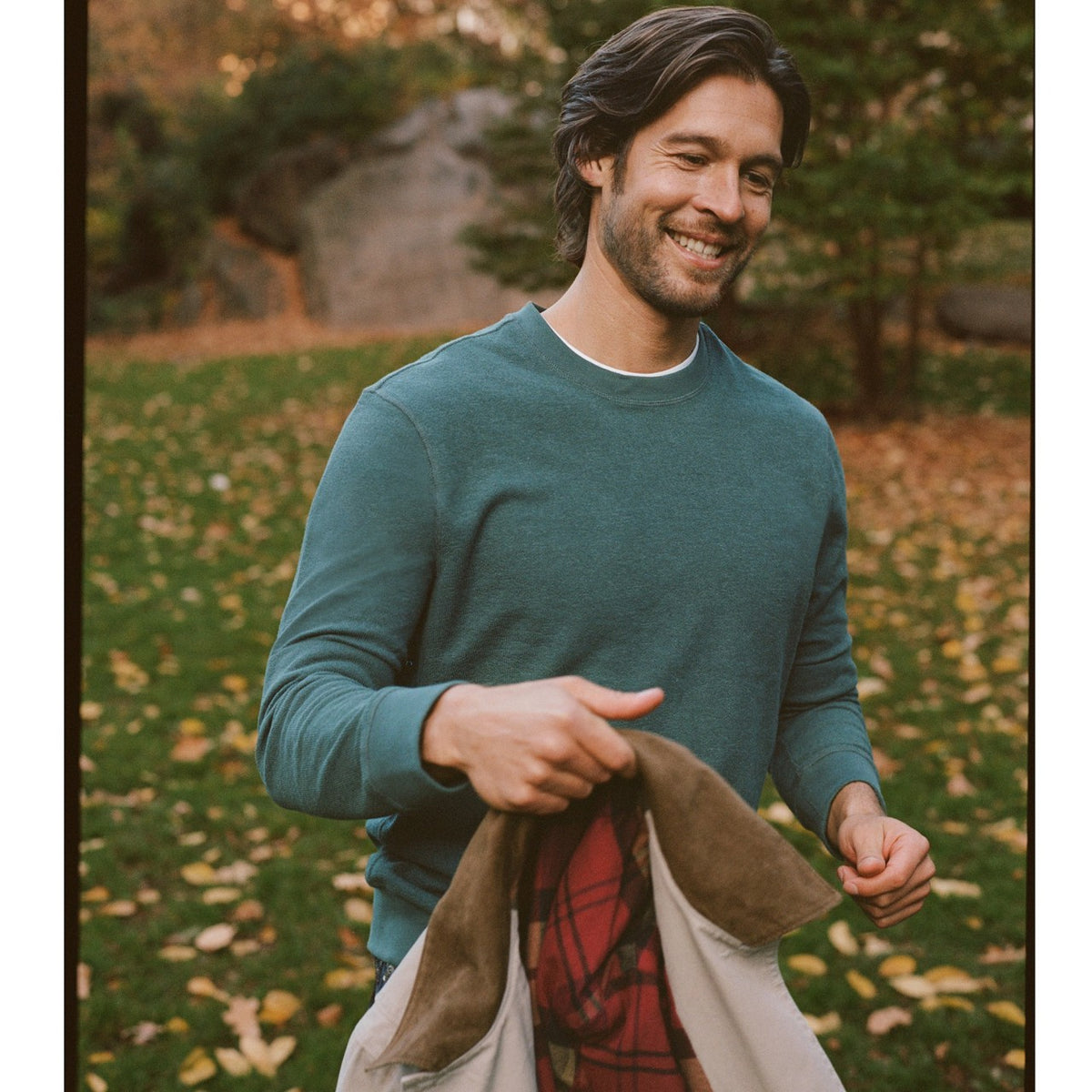 Men Long-sleeve textured sweater-tee - J.Crew