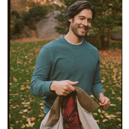 Men Long-sleeve textured sweater-tee - J.Crew