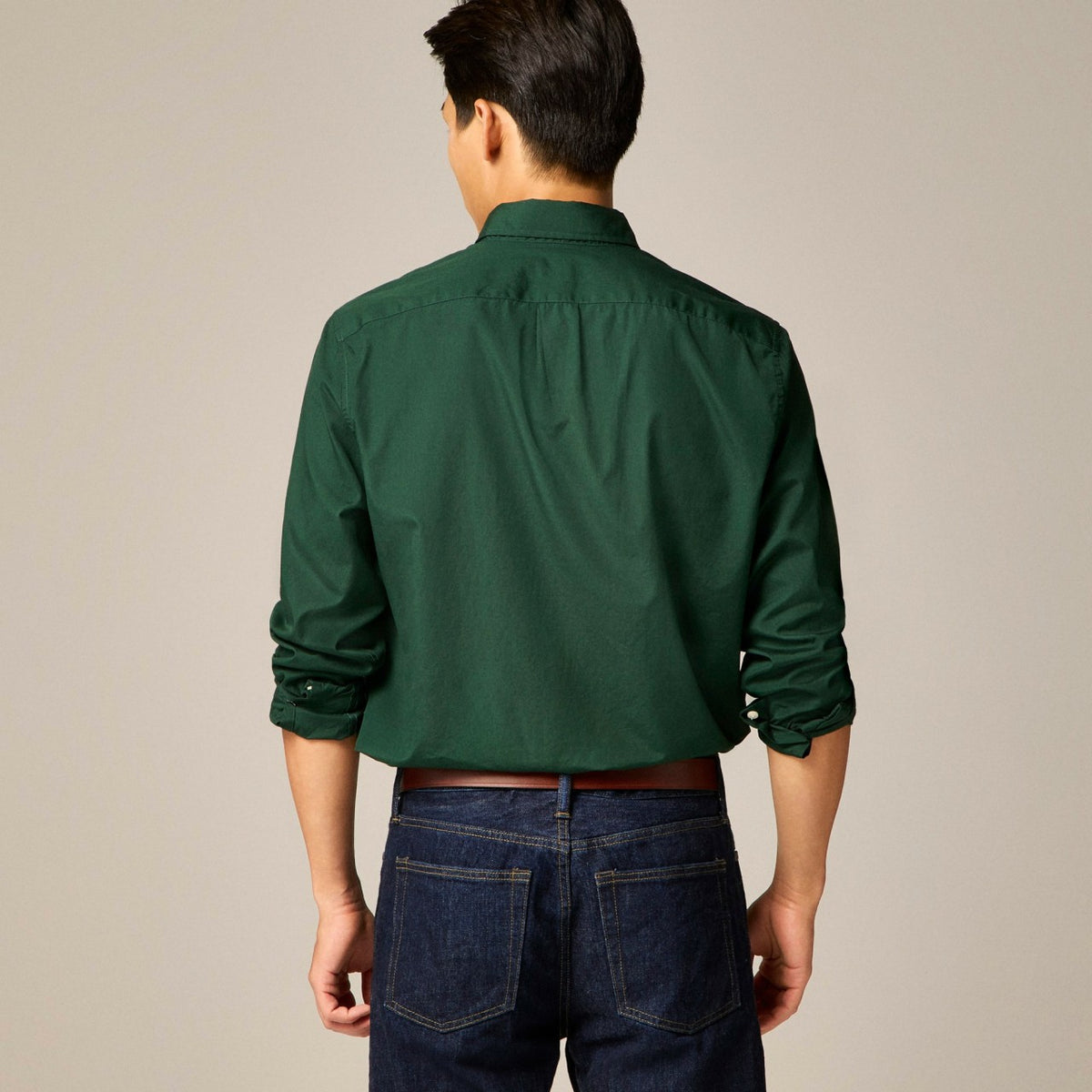 Men Secret Wash cotton poplin shirt - J.Crew