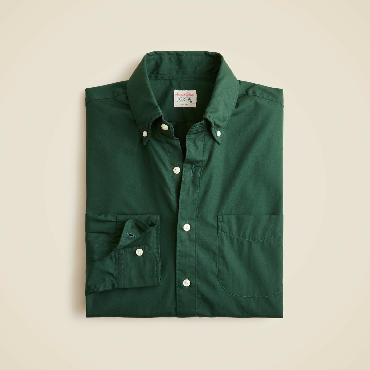 Men Secret Wash cotton poplin shirt - J.Crew