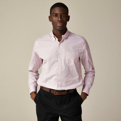 Men Secret Wash cotton poplin shirt - J.Crew