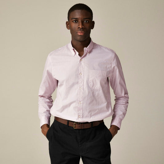 Men Secret Wash cotton poplin shirt - J.Crew