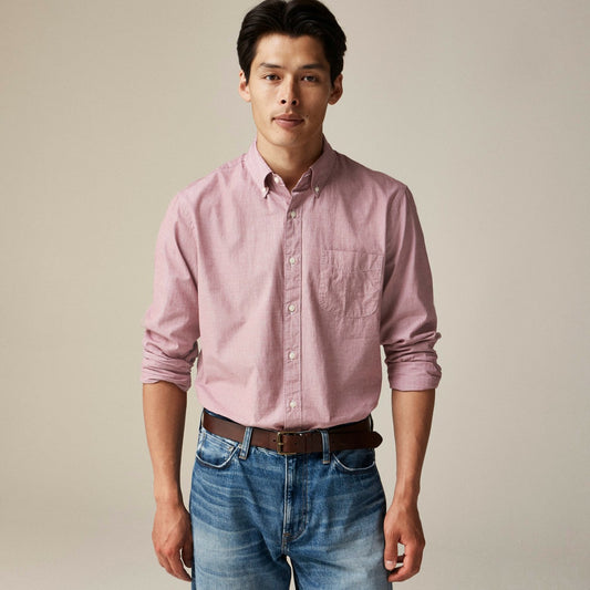 Men Secret Wash cotton poplin shirt - J.Crew